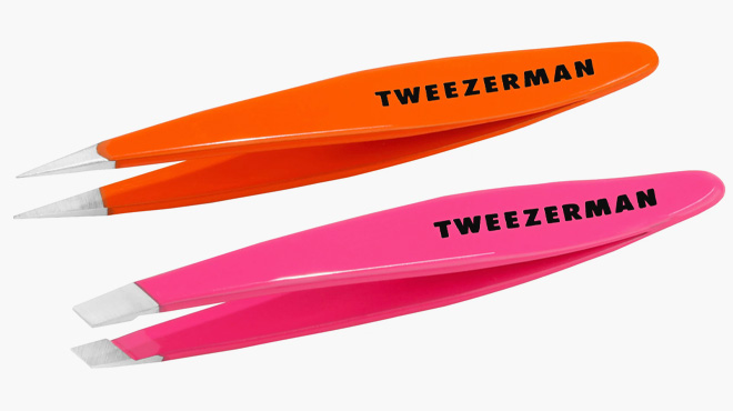 Tweezerman Neon Mini Point and Slant Tweezer Set