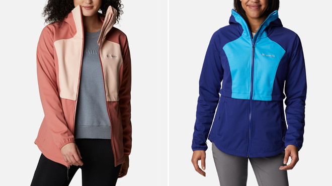 Two Columbia Womens Canyon Meadows Infinity Softshell Jackets