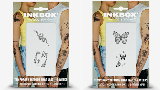 Two Inkbox Temporary Tattoos