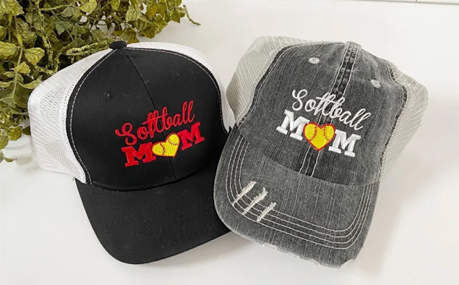 Two Personalized Sports Mom Hat