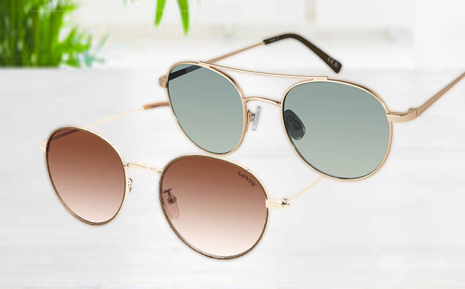 Two Womens Sunglasses on a Tabletop