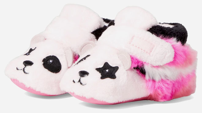 UGG Kids Bixbee Panda Stuffie in pink and black