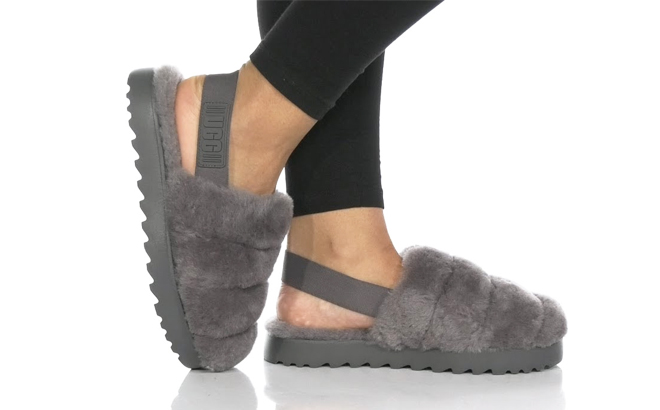 UGG Womens Super Fluff Slippers with Woman