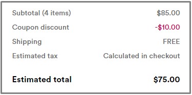 ULTA Checkout Screenshot