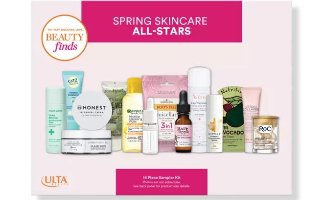 ULTA Spring Skincare All Stars Box on a White Background