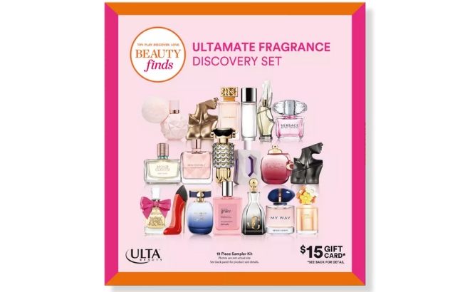 ULTA Ultamate Fragrance Discovery Set Box on a White Background