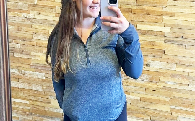 Under Armour Womens Zip Pullover with Woman