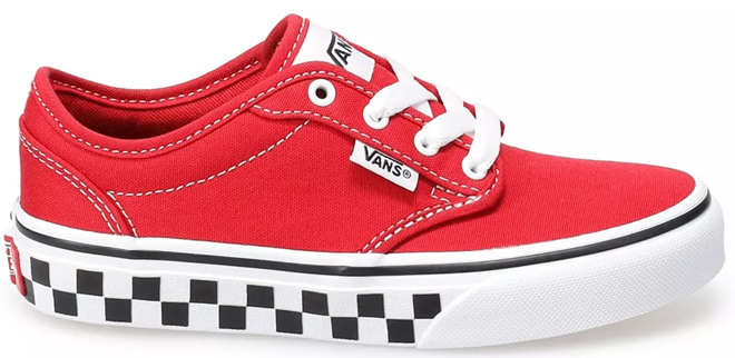 VANS Kids Atwood Shoes in Red Color