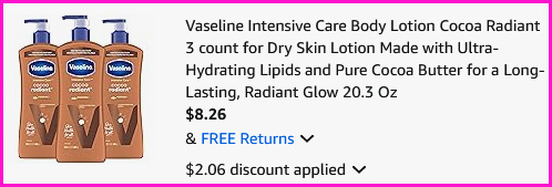Vaseline Body Lotion Checkout Screen Vaseline Body Lotion Checkout Screen