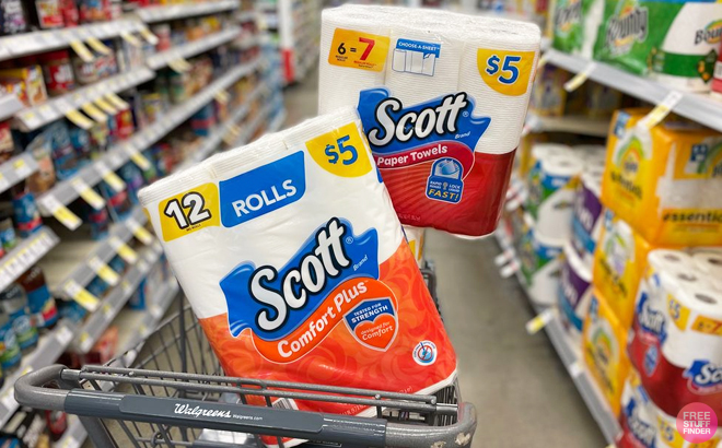 Walgreens Scott Comfort Plus 12 Rolls Bathroom Tissue Paper Towels
