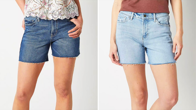 Womens High Rise 5 Inch Denim Boy Short Womens High Rise 5 Inch Denim Boy Short