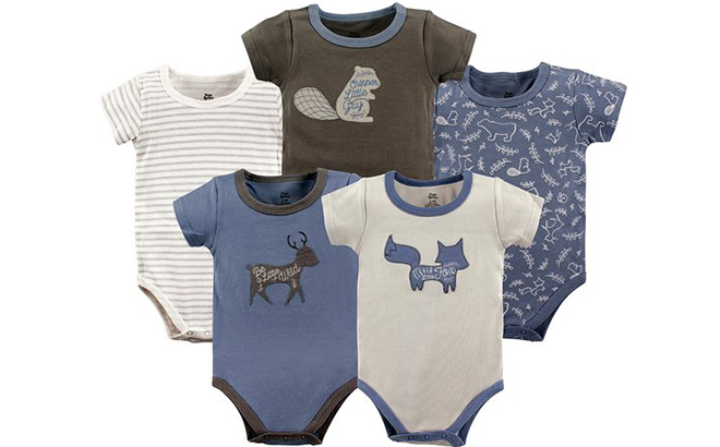 Yoga Sprout Blue Brown Be a Little Wild Bodysuit Set