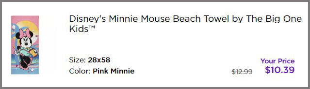 Disney Minnie Mouse Beach Towels