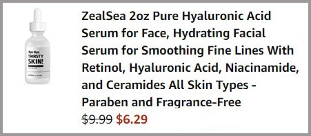ZealSea Pure Hyaluronic Acid Serum ZealSea Pure Hyaluronic Acid Serum
