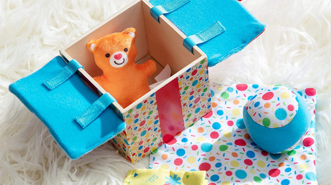 5 Piece Melissa Doug Wooden Surprise Gift Box Infant Toy
