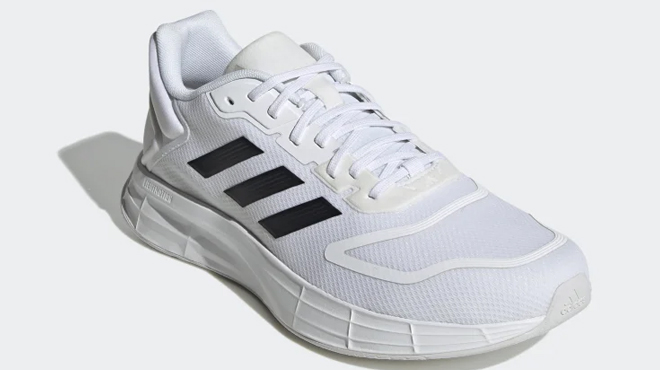 Adidas Men's Duramo 10 Running Shoes on Gray Background