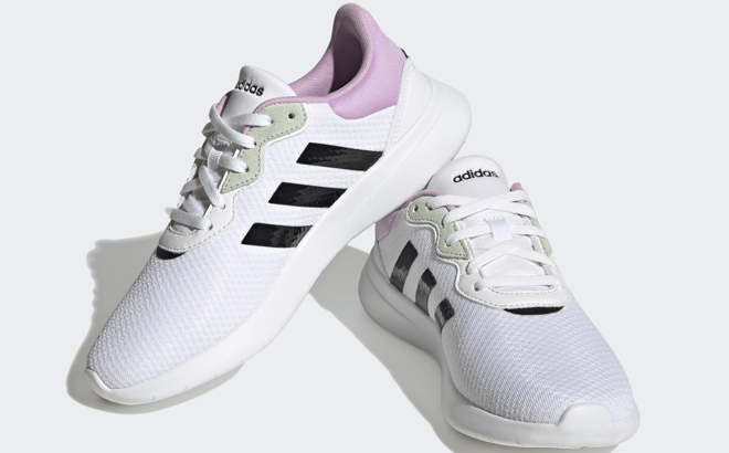 Adidas Women's QT Racer 3.0 Shoes on Gray Background
