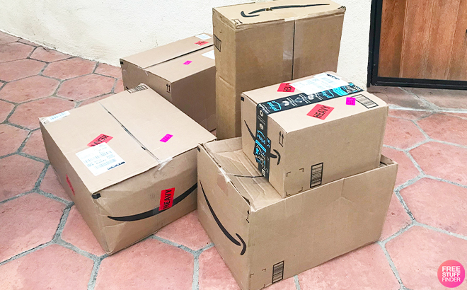 Amazon Delivery Boxes on the Porch
