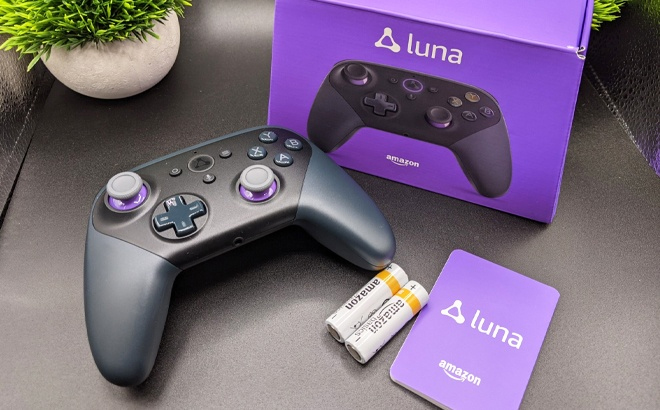 Amazon Official Luna Wireless Controller in Purple and Black Amazon Official Luna Wireless Controller in Purple and Black