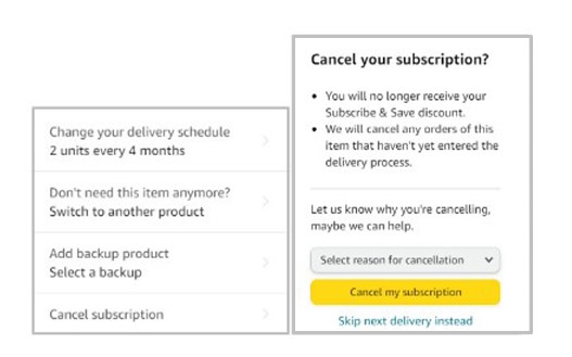 Amazon Subscribe Save Cancellatio Screenshots