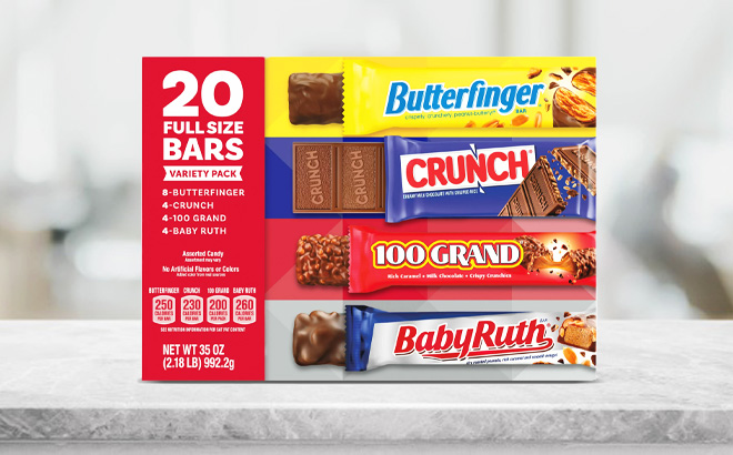 Assorted Full Size Chocolate Candy Bars 20 Pack