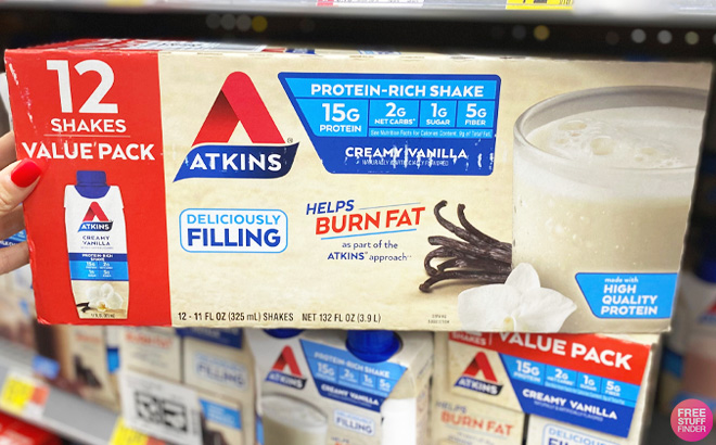 Atkins Creamy Protein Rich Shake With High Protein Vanilla