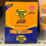 Banana Boat Sport Ultra SPF 50 Lip Sunscreen on a Shelf