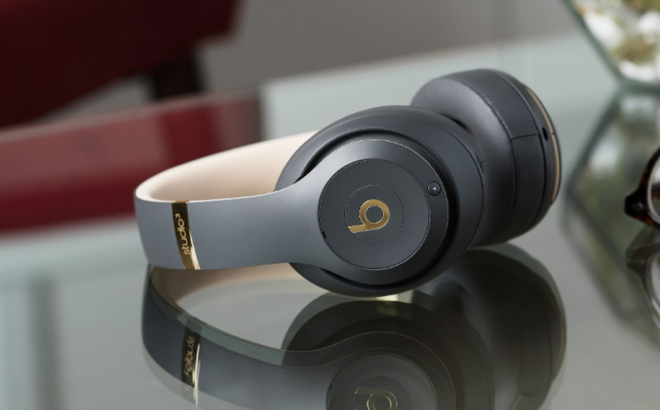 Beats Studio3 Wireless Headphones in Shadow Gray on a Table