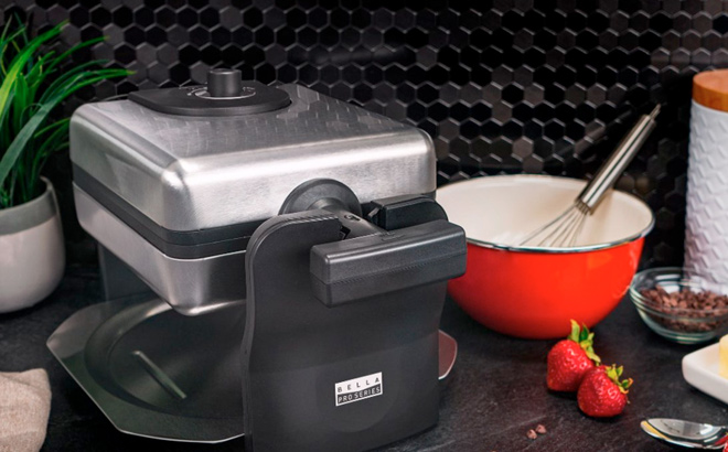 Bella Pro Series Pro Series 4 Slice Rotating Waffle Maker Stainless Steel
