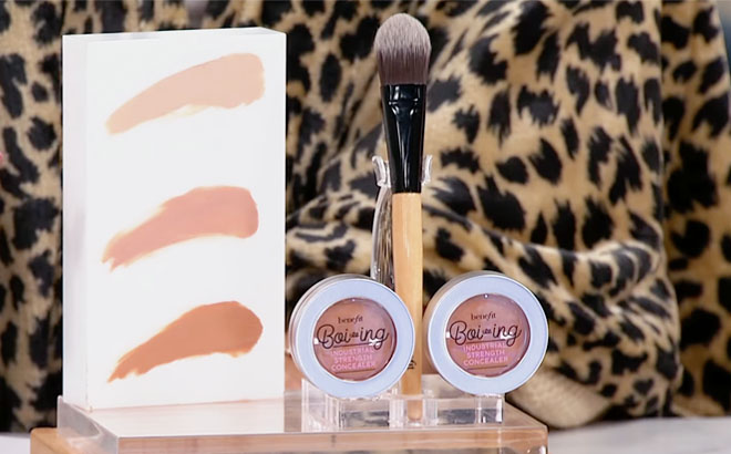 Benefit Boi ing Concealer 2 Pack with Brush on a Display in the Studio