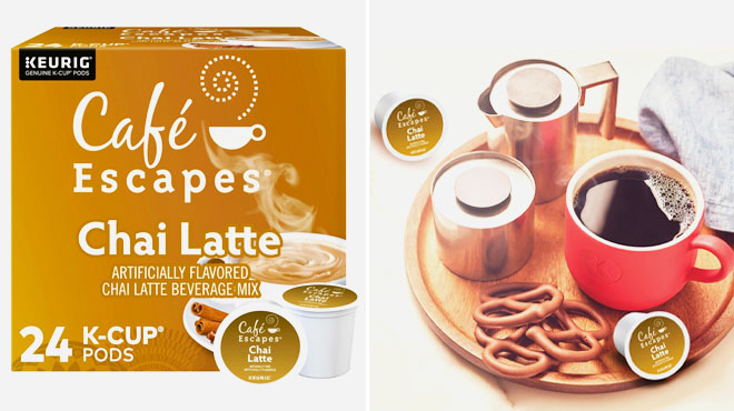 Cafe Escapes Chai Latte K Cup Pods 24 Count