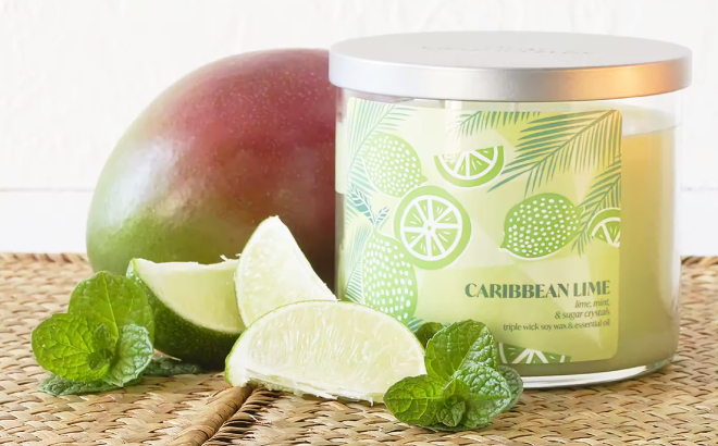 Carribean Lime 3 Wick Jar Candle