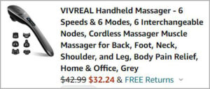 Checkout page of Handheld Massager
