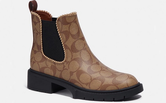 Coach Womens Levy Bootie In Signature Canvas