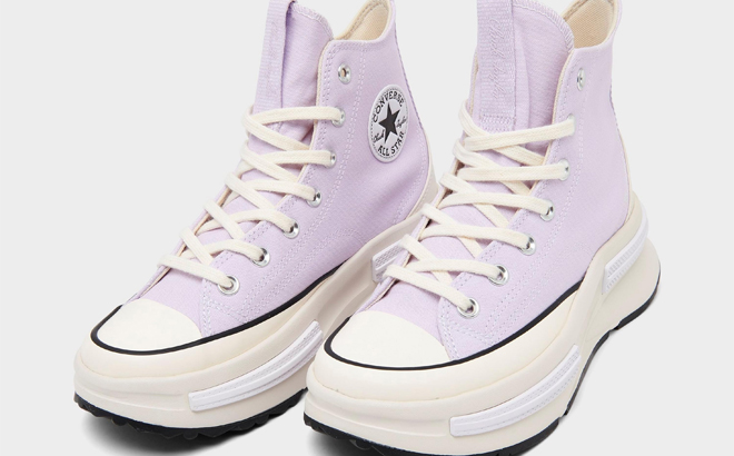 Converse Run Star Legacy Platform High Top Sneaker Boots in Pink Purple