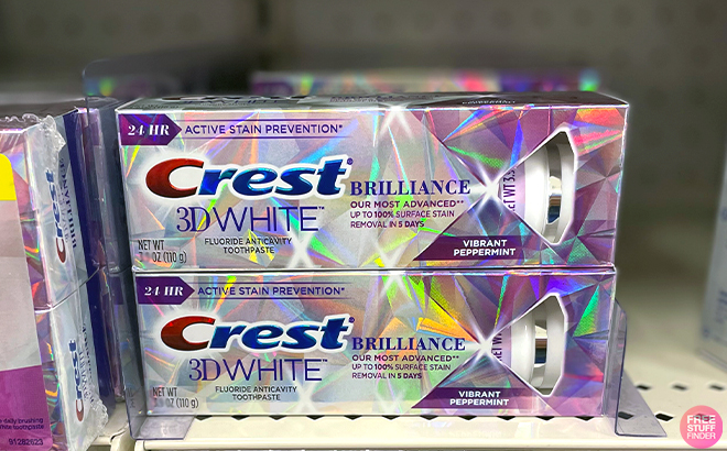 Crest 3D White Brilliance Toothpaste on Shelf
