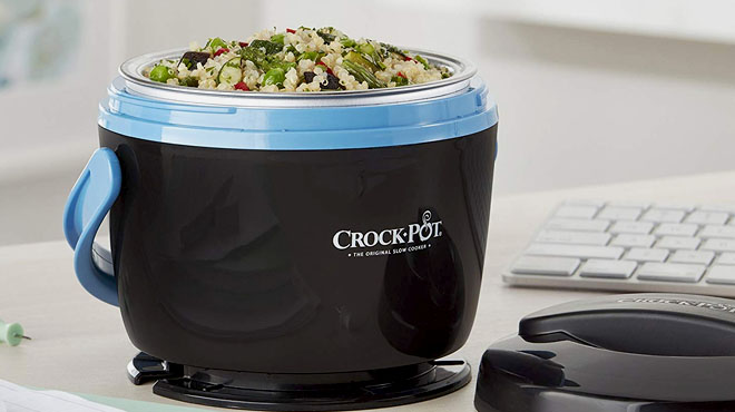 Crockpot Electric Lunch Box Portable Food Warmer in Old Black and Blue