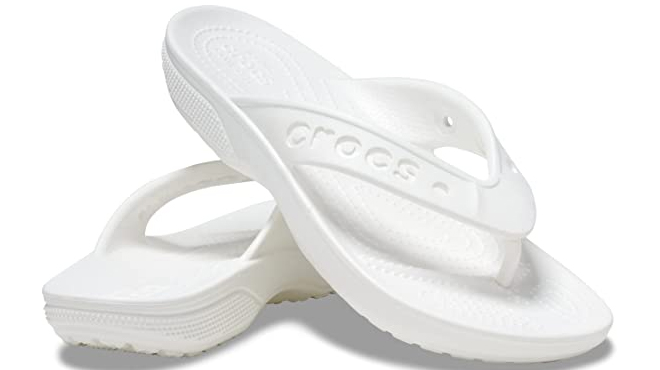 Crocs Unisex Adult Baya II Flip Flops in White Color