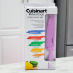 Cuisinart 12 Piece Knife Set in a Box on a Marble Kitchen Countertop