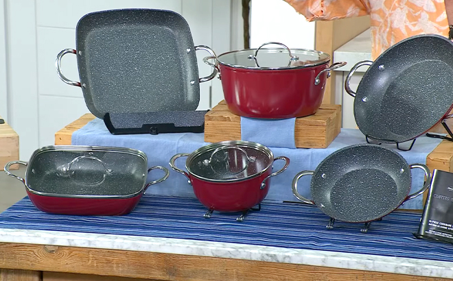 https://www.freestufffinder.com/wp-content/uploads/2023/05/Curtis-Stone-10-Piece-Dura-Pan-Stacking-Cookware-Set-on-a-Table.jpg