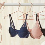 Different Colors of Soma Bras with a Silk Background