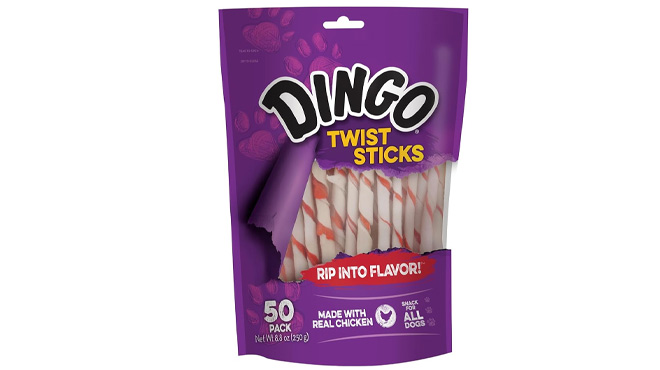Dingo Twist Sticks 50 Pack on White Background