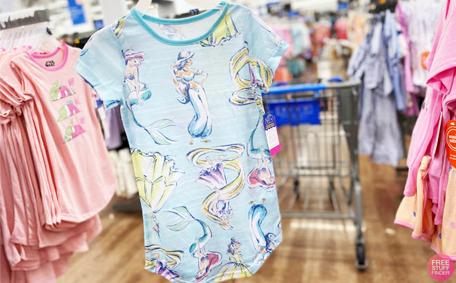 Disney Princess Girls Short Sleeve Nightgown