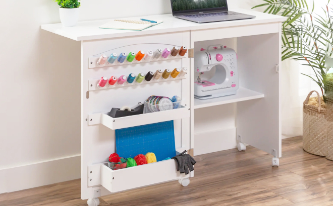 Folding Sewing Table Multipurpose Craft Station