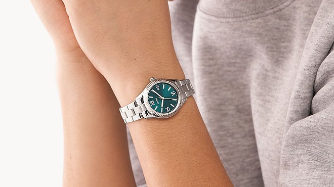 Fossil Rye Three Hand Date Stainless Steel Watch Fossil Rye Three Hand Date Stainless Steel Watch