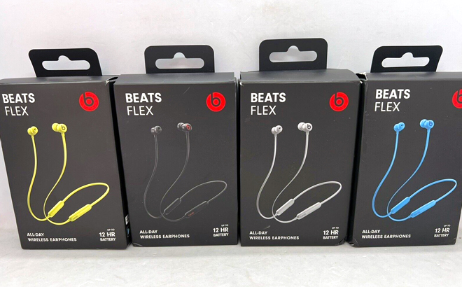 Four packs of Beats Flex Wireless Earbuds