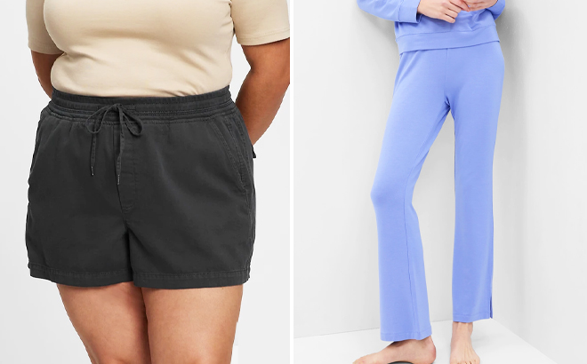 GAP Modal Pull On Shorts and Modal Supersoft Split Flare Pants