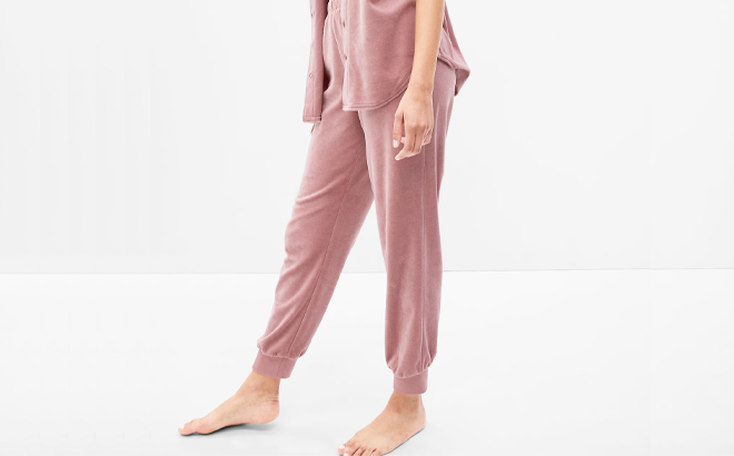 GAP Velour Joggers with Woman
