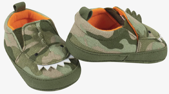 Gerber Baby Boys Camo Dinosaur Shoes
