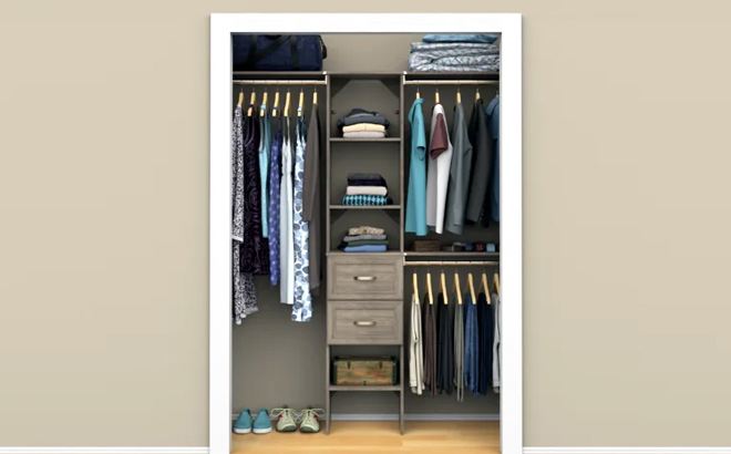Graphite Grey Suite Symphony Closet System with Drawers